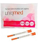 Seringa para insulina 0,3ml  com agulha 6mm X 31g  pcte com 