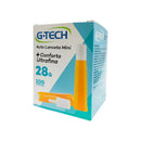 Auto Lanceta Mini 28G caixa com 100 unidades G-Tech...