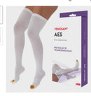 Meia AES AGH 18mmhg pé aberto Branca  Venosan