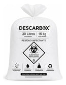 SACO P/LIXO HOSP/INFECTANTE 30 LITROS BRANCO C/100 (ABNT) DESCARBOX