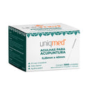 Agulha acupuntura esteril em aco inox 0,25x40MM cx com 1000 Uniqmed