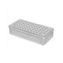 Estojo Inox 20 x 10 x 03 cm Perfurado Açonox