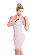 Modelador meia coxa abertura frontal alça colchete Biocrystal  - Nude